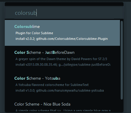 Instalar Colorsublime