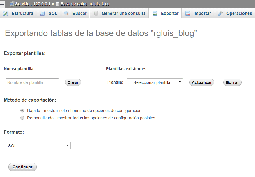 Método rápido formato SQL