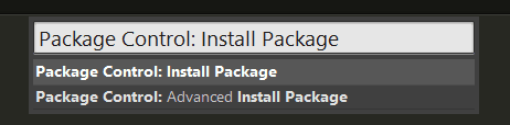 Package Control: Install Package