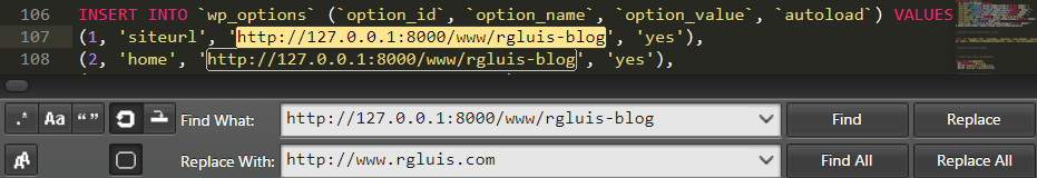 Reemplazar URL